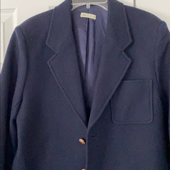 Boys Classic Navy Wool Blazer - Picture 2 of 16